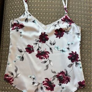 White House Black Market Floral Camisole - Gray and Burgundy. XXS worn once
